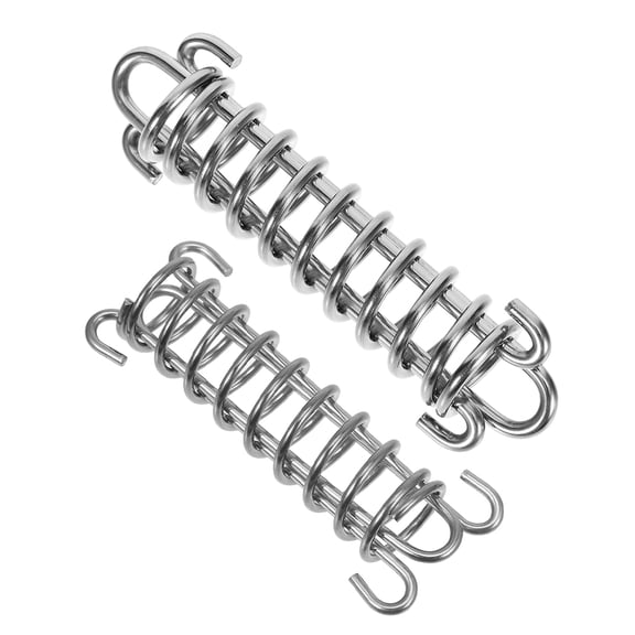 NICERIO 2Pcs Heavy Duty Stainless Steel Shock Absorbing Dog Leash Spring for Outdoor Hiking and Camping