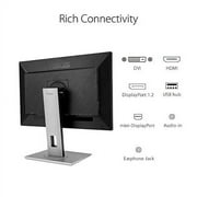 ASUS ProArt Display PA278QV 27 WQHD (2560 x 1440) Monitor, 100% sRGB/Rec. 709 DE < 2, IPS, DisplayPort HDMI DVI-D Mini DP, Calman Verified, Eye Care, Anti-glare, Tilt Pivot Swivel Height Adjustable