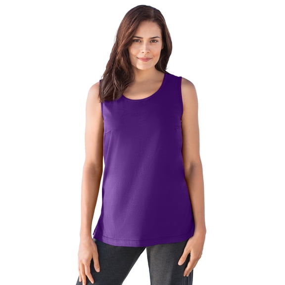 Woman Within Plus Size Perfect Scoopneck Tank Top