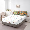 thumbnail image 4 of Building Blocks Bed in a Bag Queen 7 Pieces - Queen Size Comforter Set,Colorful Bricks Bedding Sets Gradient Rainbow Geometry Brick Bed Set with Comforter,Sheets,Pillowcases & Shams, 4 of 5