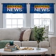 thumbnail image 3 of LALILO Kitchen Curtain Valance News World Map Modern Rod Pocket Window Curtain 52"x 18" Set of 2, 3 of 6