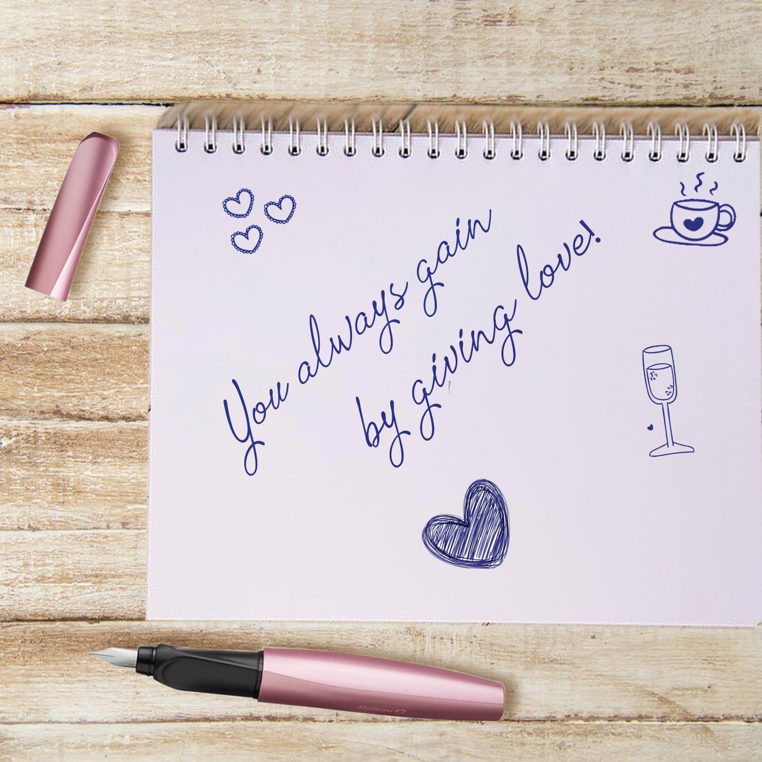 Pelikan Twist Girly Rose Fountain Pen - Medium