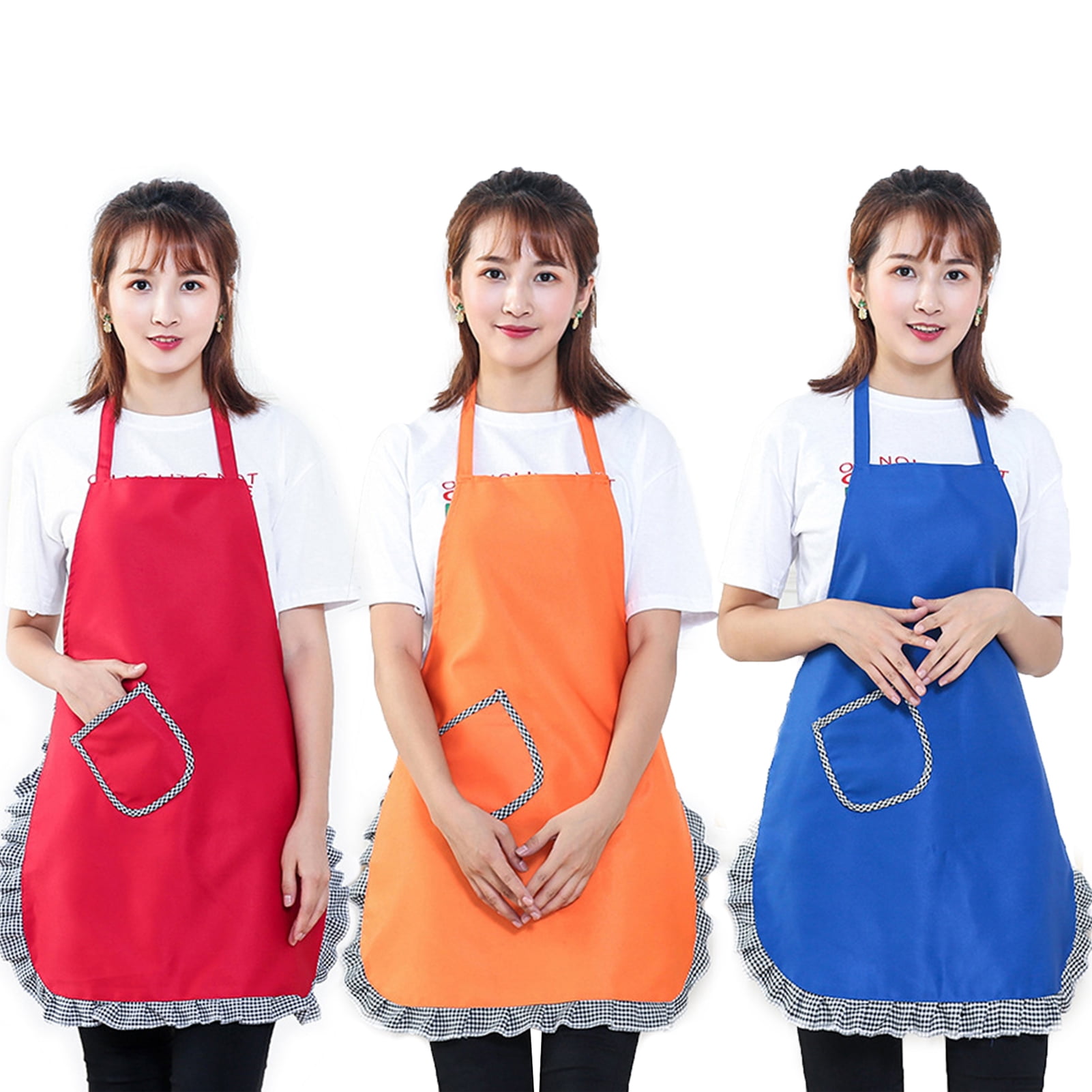 Details about   Apron Kitchen and Restaurant Color Apron Family Cook Sleeveless Apron New Smart 
