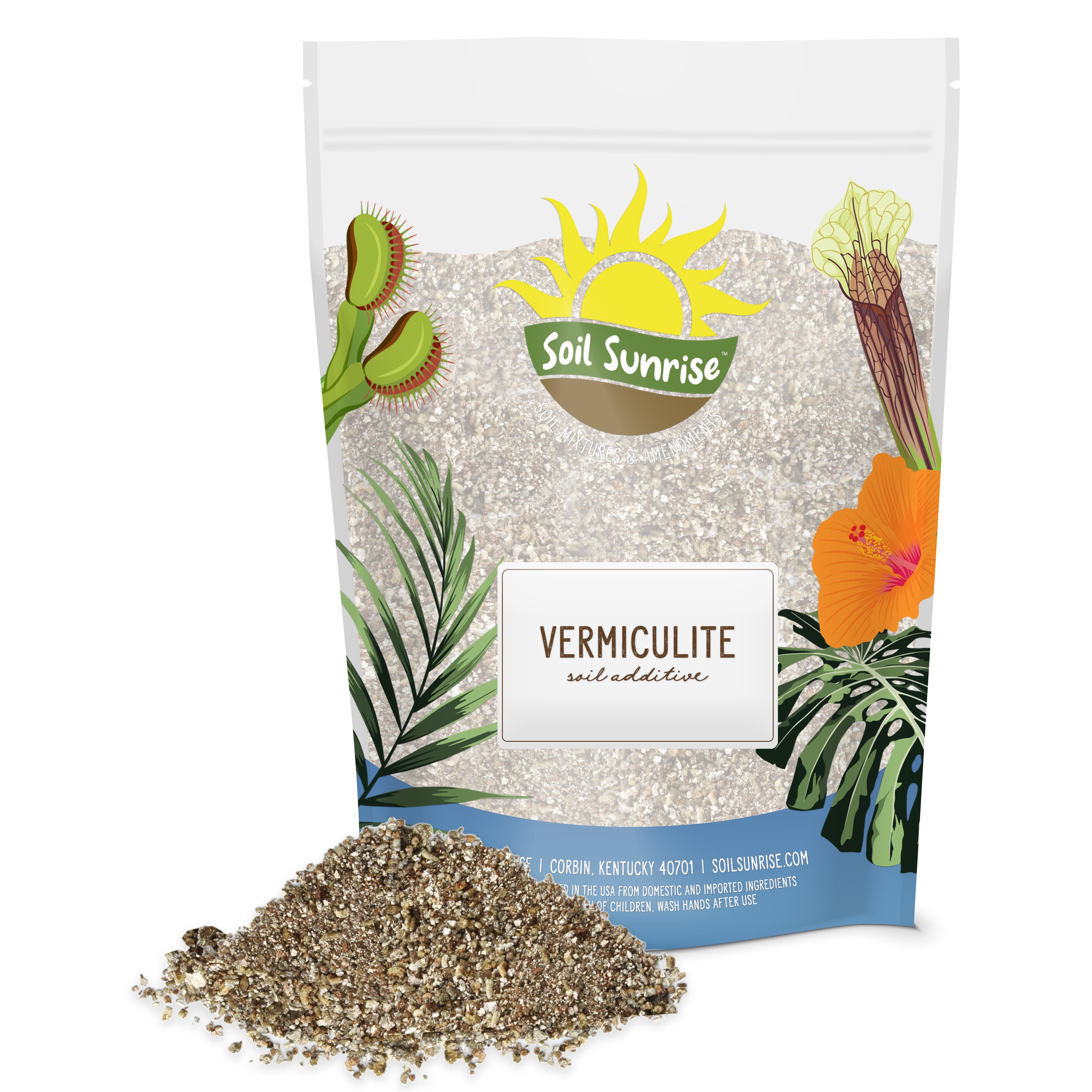 Chunky Vermiculite Soil Supplement (1 Quart), Potting Mix Additive for