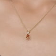 thumbnail image 3 of Gem Stone King 14K Yellow Gold Ecstasy Mystic Topaz and White Zirconia Pendant Necklace for Women | 1.71 Cttw | Gemstone November Birthstone | Pear Shape 9X6MM | With 18 inch Chain, 3 of 6