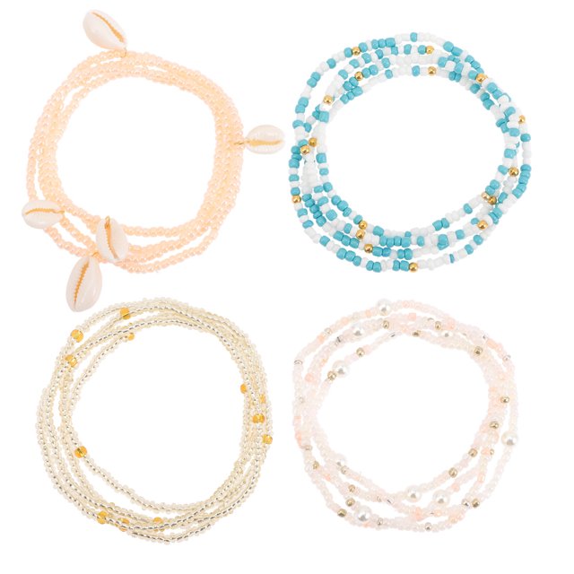 Miangastore Waist Chain Assorted Color 4Pcs 30x0.6In