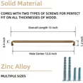 thumbnail image 3 of Goo-Ki 12.6'' Hole center Zinc Alloy Cabinet Handles, Antique Brass Cabinet Pulls for Kitchen,Drawer,Cupboard & Wardrobe， 6 Pack, 3 of 6