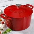 thumbnail image 6 of Martha Stewart Everyday Eastwick 7 Quart Enamel on Steel Dutch Oven Red, 6 of 16