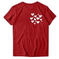 thumbnail image 2 of Craaazy Valentine's T-shirts for Women Love Heart Graphic Round Neck Short Sleeve Tops Gifts, 2 of 6