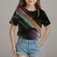 thumbnail image 2 of Godom Girls Tee Shirt Short Sleeve Casual Daily Shirt for Kids Summer Tee Tops, 2 of 4