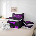 thumbnail image 6 of Homewish Purple Gamepad Controller 7 Pieces Bedding Comforter Set,Geometric Hockeycomb Hexagon Full Bedding Set,Modern Video Game Fitted Sheet Flat Sheet For Teens,Ultra Soft Home Decor Reversible, 6 of 8