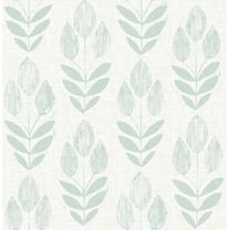 Chesapeake Garland Teal Block Tulip Wallpaper