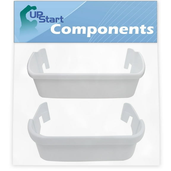 240323001 Refrigerator Door Bin & 240351601 Freezer Door Bin Side Shelf Replacement for Frigidaire FRS26LF7DSR Refrigerator - Compatible with 240323001 & 240351601 White Door Bin