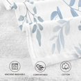 thumbnail image 4 of Dreamtimes Light Blue Leaves Hand Towels, 2 PCS, Highly Absorbent Soft Cotton Face Towels Bathroom Decorative Towel for Beach Gym Spa Shower, 16x28In, 4 of 6