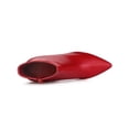 thumbnail image 4 of BLISSFUL STEP Women Pointed Toe Side Zip Block Heeled Ankle Boots Red 7, 4 of 6
