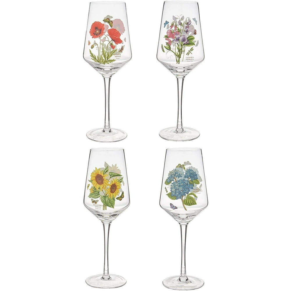 Portmeirion Botanic Garden Wine Glasses, Set of 4