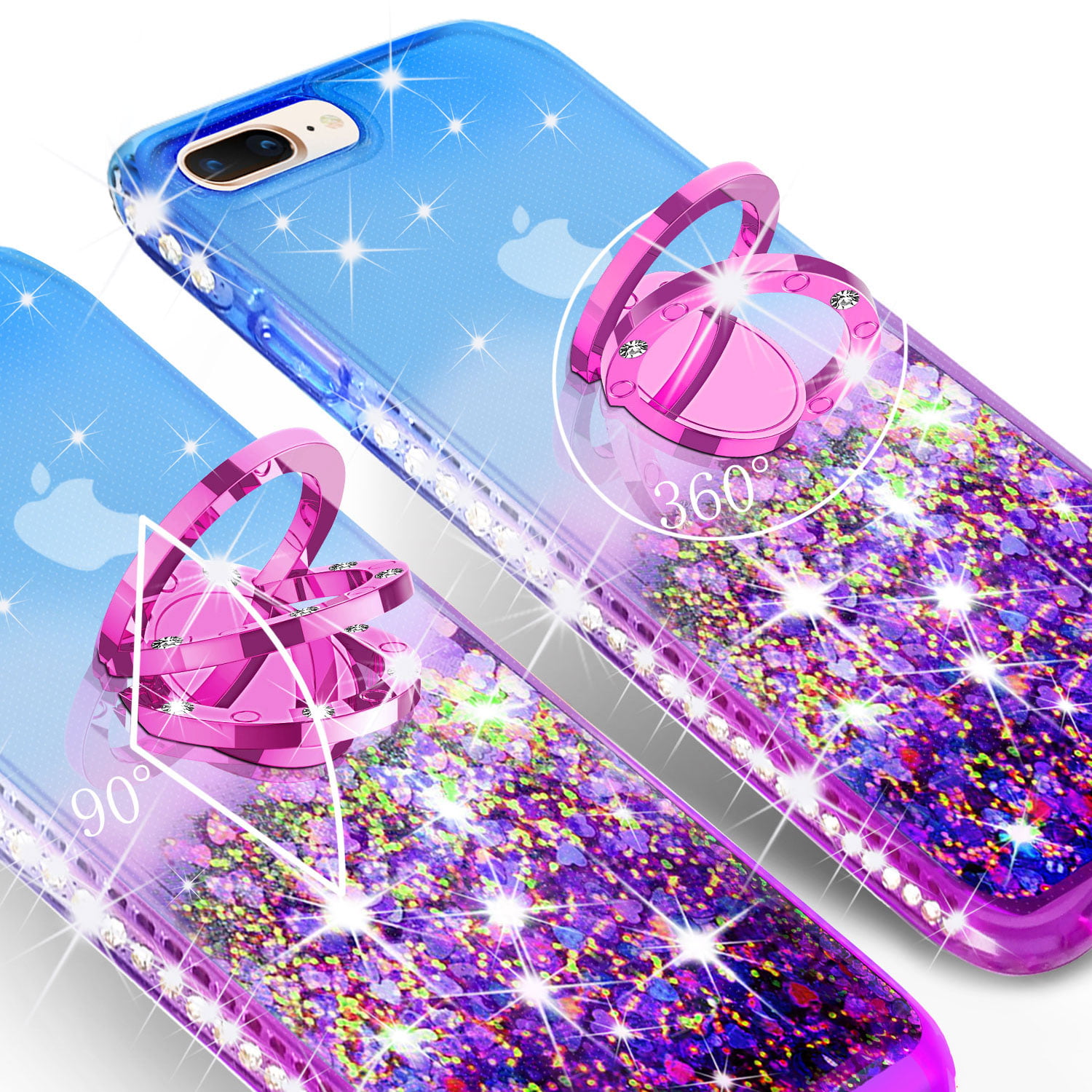 Apple iPhone 12 Pro Case, Glitter Cute Phone Case Girls with Kickstand –  SPY Phone Cases and accessories