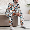 thumbnail image 7 of Salouo Color Balls Print Button-Front Long Sleeve Pajama Set for Men, Soft 2Pjs Men's Long Sleeve Sleepwear-, 7 of 7