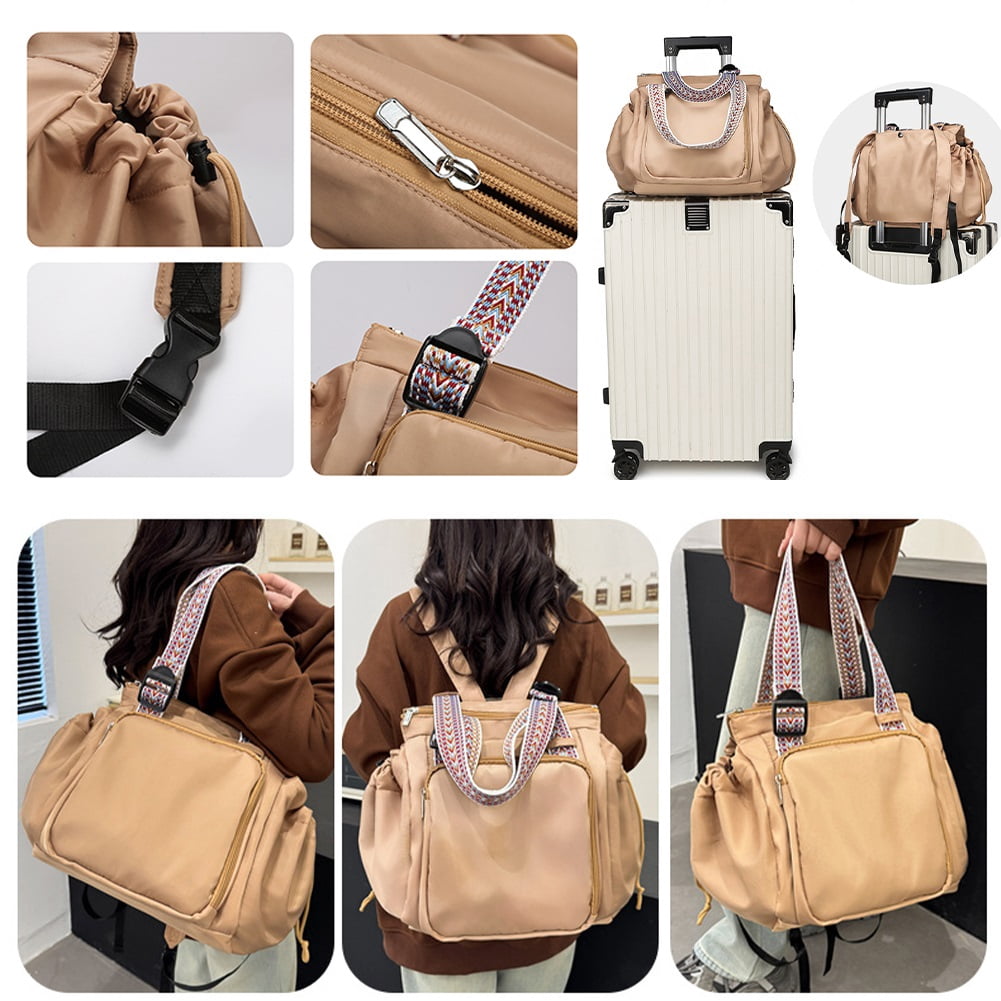 Multi-functional Large-Capacity Tote Backpack for Travel & Mommy & Daily Use, 2 in 1 Versatile Cradle Backpack Diaper Bag for Women Mom Outdoor, Convertible Lightweight with Multiple Pockets