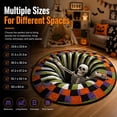3D Skeleton Vortex Halloween Rug, Round Optical Illusion Area Rug with ...