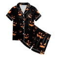 thumbnail image 5 of Leey-World Little Girl Halloween Pajamas Girls Pajamas Set Soft Short Sleeve Sleepwear Button-Down Pjs Set Girls Pajamas Nightwear Loungewear, 5 of 6