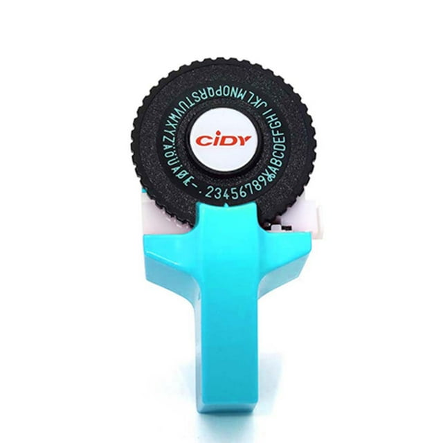 C101 Mini DIY Manual Typewriter Tape Capital Letter Disk Embossing Label Maker Specification:sky blue