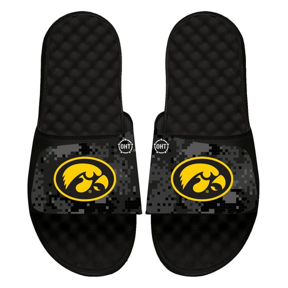 Unisex ISlide  Black Iowa Hawkeyes Digi Camo Slide Sandals