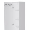 thumbnail image 4 of DEPOT E-SHOP Dryden Tall Narrow Storage Cabinet with 5-Tier Shelf and Broom Hangers, White, 4 of 5