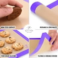 thumbnail image 5 of Zulay Kitchen Baking Mat 2 Pack Reusable Silicone Baking Sheet Nonstick - Purple, 5 of 7