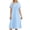 Sky Blue., variant on Akafmk Tshirt Nightgowns for Women Cottons Pajamas Dress Crew Neck Short Sleeve Nightshirts Solid Below-the-Knee Sleepwear Nightdress, Sizes L