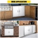 thumbnail image 4 of Puerta doble de acero inoxidable 304 para cocina exterior – 26x24 pulgadas, color plateado cepillado, 1 unidad, empotrada y ventilada, con manija metálica – Perfecta para islas de barbacoa, gabinetes, 4 of 8