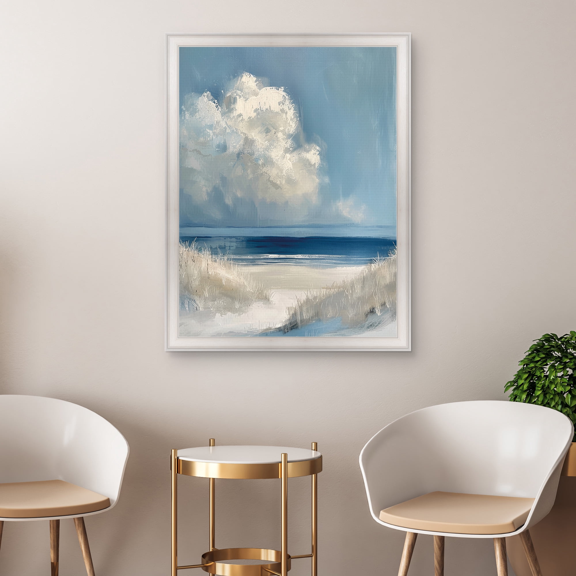 Dark Waters Ahead Framed Canvas