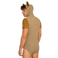 thumbnail image 2 of iixpin Men Nightwear Cosplay Party Sleep Wear Casual Wear Casual Look Wedding Outfit Pajamas Loungewear Brown XL, 2 of 6