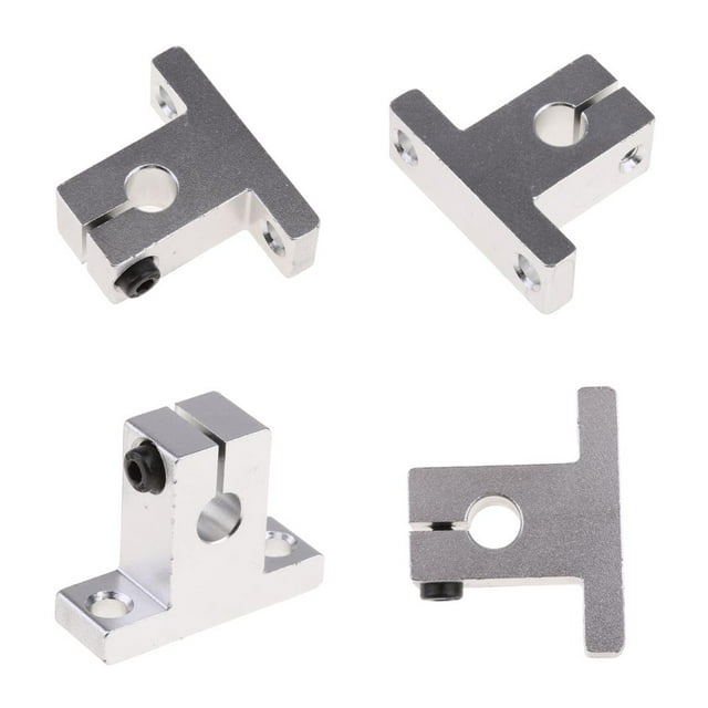 4 piezas 8 mm eje óptico soporte de eje de riel accesorios de impresora 3D 1,65 x 1,30 pulgadas Sharpla Soporte vertical de eje óptico