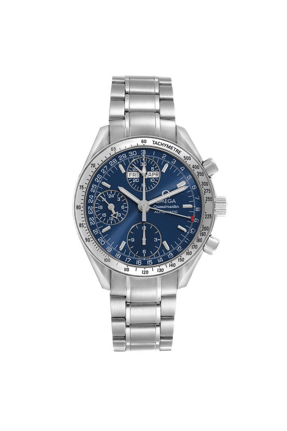 Pre-Owned Omega Speedmaster Day-Date 3523.80.00 39mm Blue Dial with Stainless Steel Bracelet