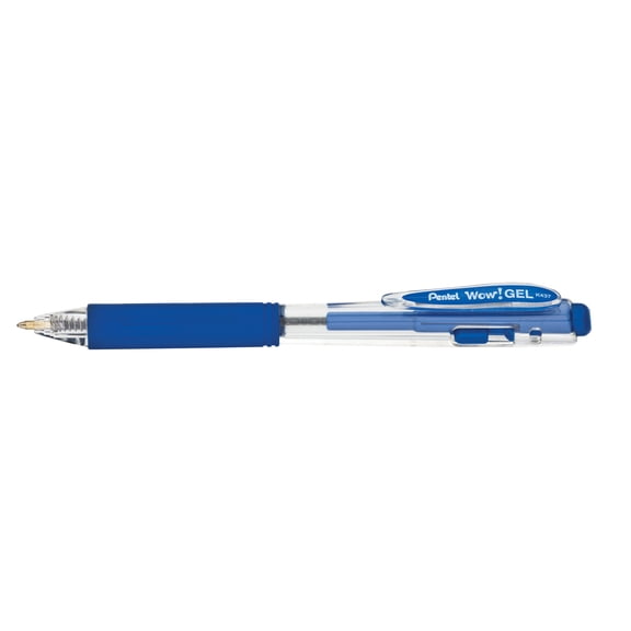 Pentel Wow! Gel Retractable Gel Pen, (0.7mm) Medium Line, Blue Ink