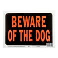 thumbnail image 2 of (2 pack) Hy-Ko 8.5 x 12 inch Plastic Beware of The Dog Sign Orange and Black, 2 of 11