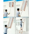 thumbnail image 4 of INTBUYING 9.8ft Wall-Mounted Attic Stair Loft Wall Ladder Al-Mg Alloy Orange, 4 of 10