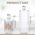 thumbnail image 2 of 5Pcs Qtip Holder Dispenser, Transparent Cotton Pad Storage Organizer with Lid, Clear Plastic Apothecary Jar for Cotton Swab Floss, Bathroom Canister Storage Organization for Vanity Makeup Organizer, 2 of 7
