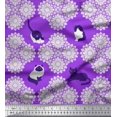 thumbnail image 1 of Soimoi Rayon Fabric Floral & Cat Animal Print Fabric by The Yard 42 Inch Wide, 1 of 3