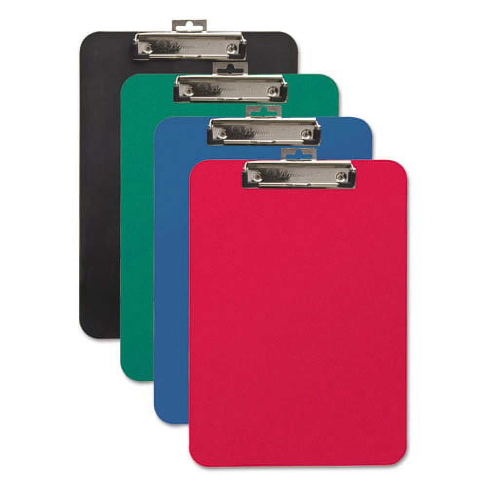 Unbreakable Recycled Clipboard, 0.25" Clip Capacity, Holds 8.5 x 11 Sheets, Blue | Bundle of 10 Each