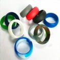 thumbnail image 4 of SHAR Men's Silicone Rings 10-Pack, Durable Soft Rubber Wedding Rings - Assorted Colors & Sizes - 10 Pack, 4 of 5