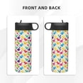 thumbnail image 3 of Honeii Colorful Dinosaurs Print 18 oz Insulated Water Bottle with Straw Lid, Stainless Steel Sports Water Bottles, Double Walled Vacuum, Leak Proof, 3 of 8