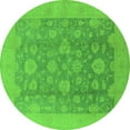 thumbnail image 1 of Ahgly Company Indoor Round Oriental Green Traditional Area Rugs, 7' Round, 1 of 4
