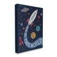 thumbnail image 3 of Stupell Industries Out Of This World Text Flying Rocket Ship Galaxy Canvas Wall Art, 30 x 40, Design by Nina Seven, 3 of 5