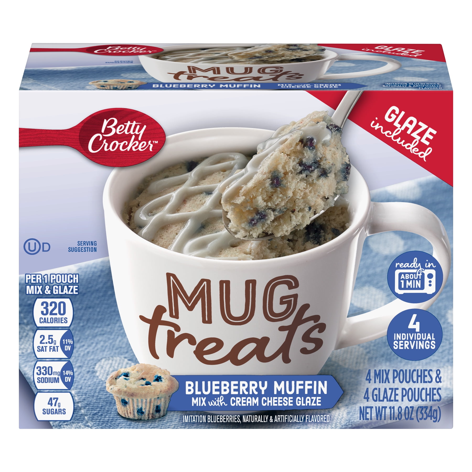 6 Pack) Betty Crocker Mug Treats Blueberry Muffin - Walmart.com.