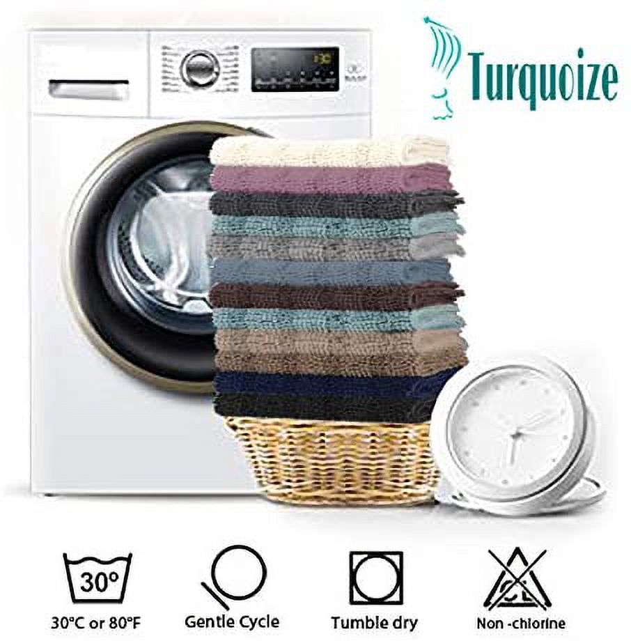 ZGAD  Sage Green Bathroom Rugs Runner Extra Long Large Bath Mat Plush Shaggy Chenille Bathroom Rug 47 x 17 Non-Slip Bath Rug Runner Extra Soft & Absorbent Thick Floor Mats, Machine Washable, Sage