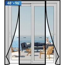 Binsuca Magnetic Screen Door Upgraded PET Mesh, Hands Free, Keeps Bugs Out, Pet & Kid Friendly, Suitable for Sliding Door, Large Patio Door and French Door-48''x96''