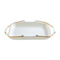 thumbnail image 1 of Luzkey Rectangular Bread Tray, Bakery Tray, Rectangle Multipurpose Commercial Pastry Serving Plate Cookie Sheet for Roasting Baking, gold handle, 1 of 8