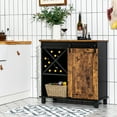 thumbnail image 2 of Costway Kitchen Buffet Storage Cabinet Sideboard w/Sliding Barn Door Wine Rack, 2 of 10
